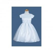wedding photo - Blue Flower Girl Dress - Rosebud Pearl Dress Style: D2330 - Charming Wedding Party Dresses