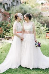 wedding photo - 10 Swoon-Worthy First Looks From Same-Sex Couples