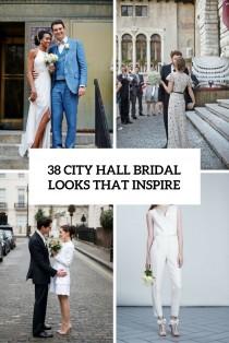 wedding photo - 38 City Hall Bridal Looks That Inspire - Weddingomania