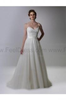 wedding photo -  A-line Spaghetti Straps Silver Beading Tulle Sleeveless Floor-length Mother of the Bride Dress