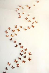 wedding photo - 3D Wall Monarchs- set of 50