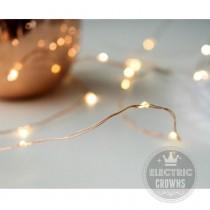 wedding photo - Copper Wire Fairy Lights Rustic Wedding Decor 12ft w/ 60 LEDs  Barn Wedding Decor Battery Wedding Lighting Warm White **