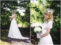 wedding photo - silk cherry blossom flower crown, rustic headband, woodland floral wreath, bridal headpieces, wedding hair accessories, boho beach crown