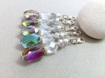 wedding photo - Crystal Keychain, Small Keychain, Crystal Wedding Favors, Communion Favors, Party favors, Beaded key chain, Zipper pull,