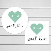 wedding photo - Wedding Stickers, Wedding Favor Stickers, Envelope Seals, Calendar Stickers, Save The Date Stickers (#129)