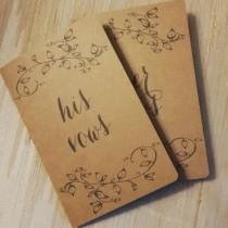 wedding photo - His / Hers Vow Cards - Kraft