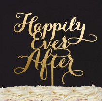 wedding photo -  Wedding Cake Topper- Happily Ever After