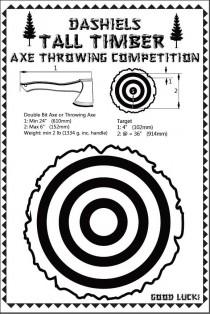wedding photo - LumberJack Axe Throwing Competition PDF Poster - CUSTOM DIY
