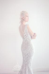 wedding photo -  Lace mermaid dress with guipure embroidery from Meera Meera