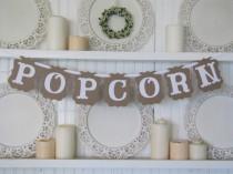 wedding photo - POPCORN Banner for weddings, birthdays, movie nights, and parties