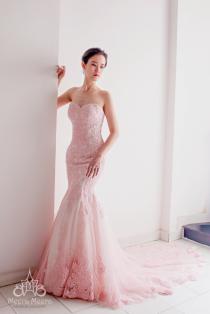 wedding photo -  Sweet pink mermaid wedding dress from Meera Meera