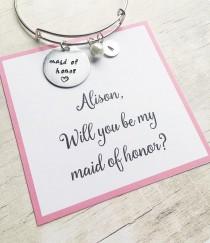wedding photo - Gift for Maid of Honor - Matron of Honor Gift - Maid of Honor Bracelet - Personalized Bracelet