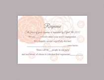 wedding photo -  DIY Wedding RSVP Template Editable Word File Instant Download Rsvp Template Printable RSVP Cards Floral Peach Pink Rsvp Card Rose Rsvp Card