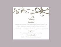 wedding photo -  DIY Wedding Details Card Template Editable Word File Download Printable Details Card Black Gray Details Card Elegant Information Card