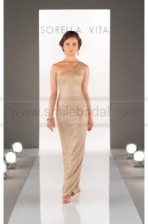 wedding photo -  Sorella Vita One-Shoulder Sequin Bridesmaid Dress Style 8726