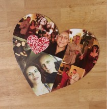 wedding photo -  Custom Photo Collage, Heart Shape Photo Collage, Wood Letters, Personal Collage, Photo Collage, Personal Photo Collage, Custom Photo Letters