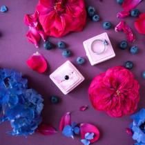 wedding photo - Free shipping!  Pink Sugar Velvet Ring Box Handmade Wedding Vintage Shiny  Engagement Gift Bride