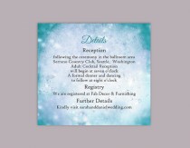 wedding photo -  DIY Rustic Wedding Details Card Template Editable Word File Instant Download Printable Teal Details Card Blue Details Card Enclosure Card