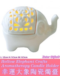 wedding photo -  Beter Gifts® Creative Hollow Ceramic Elephant Crafts Aromatherapy Candle Holder BETER-HH068