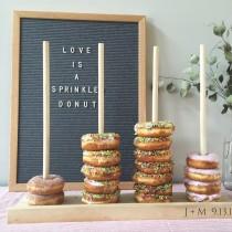 wedding photo - Donut stand, wedding favors, donut bar, cake table