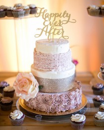 wedding photo -  Happily Ever After Wedding Cake Topper.
