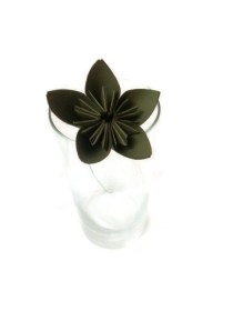 wedding photo - Olive Green Color Kusudama Origami Paper Flower with Stem