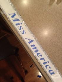 wedding photo - Halloween Miss America sash, custom Sash,Wedding Sash Prom King, Prom Queen, Miss America, Beauty Queen,Miss USA Any Color any wording