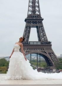 wedding photo - Ivory Gothic Couture Straples Wedding Dress