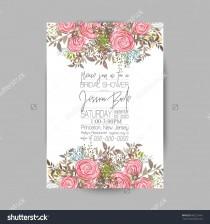 wedding photo - Wedding invitation template.Sweet wedding bouquets of rose, peony, orchid, anemone, camellia,and eucalipt leaves. Vector design elements.