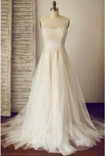 wedding photo - Boho Wedding Dress - Bohemian Wedding Dress - Lace Wedding Dress - Boho Prom Dress