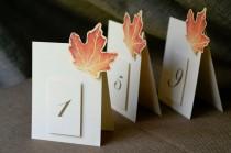 wedding photo - Table Numbers for Autumn or Fall - Events - Weddings - Holidays - Celebrations - Seating