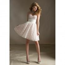wedding photo - Mori Lee Bridesmaids 31011 Short Strapless Lace Dress - Crazy Sale Bridal Dresses