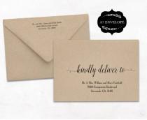 wedding photo - Wedding Envelope Template, Printable Wedding Envelope Template, A7 Envelope Size, WE003