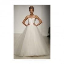 wedding photo - Christos - Spring 2013 - Fleur Strapless Tulle Ball Gown Wedding Dress with Floral Embroidered Sweetheart Bodice - Stunning Cheap Wedding Dresses