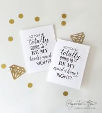 wedding photo - Cute Bridesmaid Proposal, Funny Will You Be My Bridesmaid Cards - Be My Junior Bridesmaid, Maid Of Honor, Flower Girl, Ask Any Role