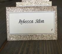 wedding photo - Glitter Place Cards, Set of 20 Placecards, Glitter Escort Cards
