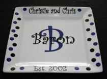 wedding photo - Personalized Porcelain Wedding or Anniversary Display Plate