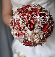 wedding photo - brooch bouquet, wedding bouquet, bridal bouquet, wedding, bouquets, flowers  bouquet, crystal bouquet, jewelry bouquet, rhinestone bouquet