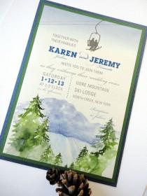 wedding photo - SAMPLE - Ski Lodge Wedding Invitation