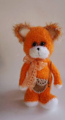 wedding photo - Plush fox stuffed toy crochet doll fox stuffed fox red fox plush toys amigurumi fox plushine fox handmade toys Halloween toy cute fox