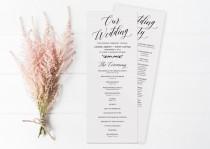 wedding photo - Wedding Program Template, Printable Wedding Program, EDITABLE Text, Catholic Program, Rustic Wedding Programs Instant Download, 