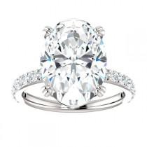 wedding photo -  7 Carat Oval SUPERNOVA Moissanite & Diamond Engagement Ring