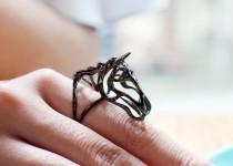 wedding photo -  Zodiac Horse Ring, Gallop Horse Ring, horsey collection, wire sculpture, Zodiac Morphosis, animal ring, animal totem jewelry, abstract horse ring, black horse ring,