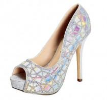 wedding photo - Truly outrageous holographic shoes for your inner Jem & The Holograms