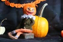 wedding photo - OOAK Art Doll Halloween Pumpkin Jack The height of 14.57 inches (37 cm).