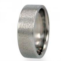 wedding photo - Men's Titanium Ring With A Frosted Finish, Titanium Wedding Band, Simple Ring