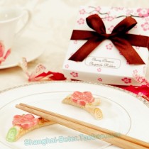 wedding photo - Beter Gifts®  Cherry Blossom Chopsticks Holder Wedding Favors BETER-TC004