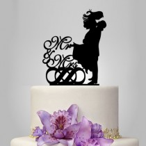 wedding photo -  wedding Cake topper with infinity symblo mr and mrs bride and groom