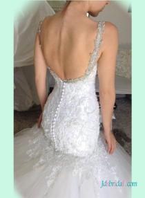 wedding photo - Sexy curvy beading lace mermaid wedding dress