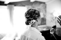 wedding photo - Rustic Head Piece, Woodland Hair Vine, Bun Wrap, Floral Hair Piece, Cream Hair Vine, Boho Head Piece, Wedding Hair Vine, Bridal Hair Vine